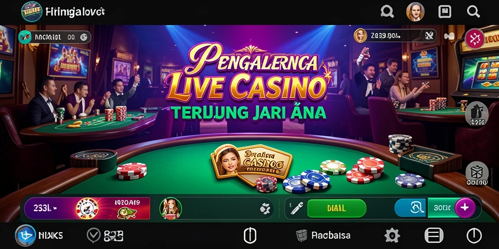Menampilkan dealer profesional dan gameplay Live Casino yang menarik.