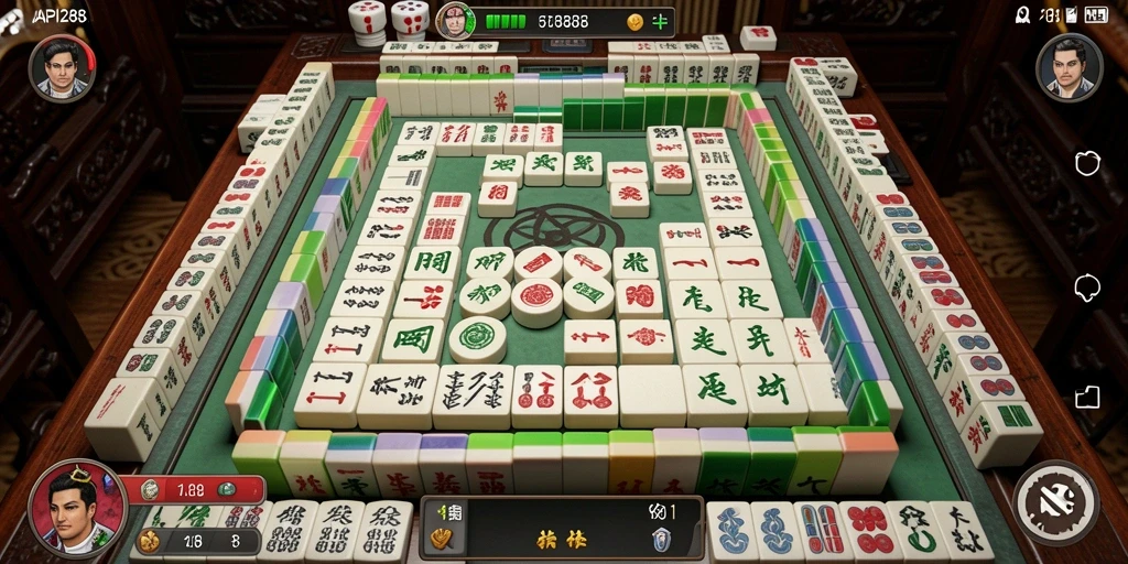 Screenshot gameplay Mahjong yang menarik dan mendebarkan di API288.