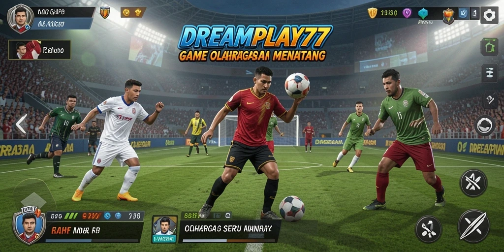 Gameplay seru dalam <strong>DREAMPLAY77</strong> yang menunjukkan aksi olahraga yang intens.