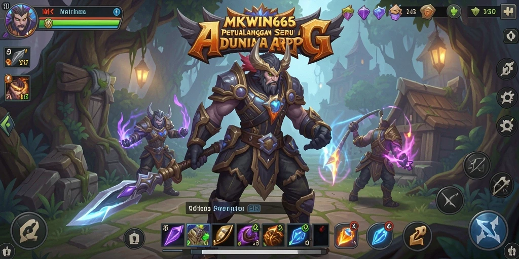 Tampilan gameplay ARPG yang mendebarkan di MKWIN666.