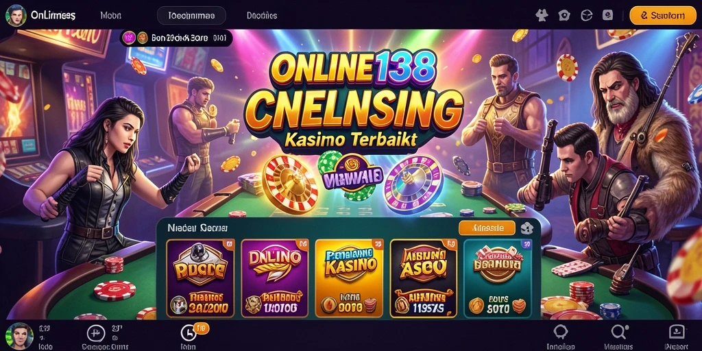 Screenshot utama ONLINE138 menampilkan gameplay Kasino yang menarik.