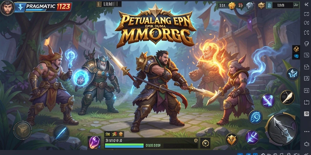 Tangkapan layar utama PRAGMATIC123 menampilkan aksi seru dalam gameplay MMORPG.